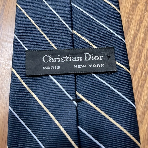 Christian Dior Navy Blue Tie - Picture 3 of 3